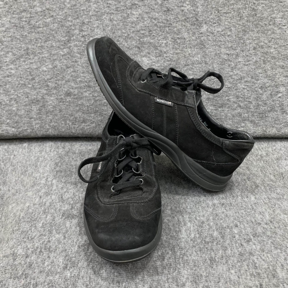 Mephisto Runoff Air-Jet System Womens US 9.5 EUR 7 Black Suede Walking Shoes